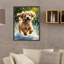 Load image into Gallery viewer, Diamond Painting - Full Round - running puppy (30*40CM)