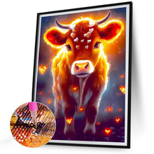 Load image into Gallery viewer, Diamond Painting - Full Round - glowing cow (30*40CM)