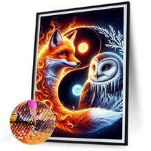 Load image into Gallery viewer, Diamond Painting - Full Round - Owl wolf yin yang diagram (30*40CM)