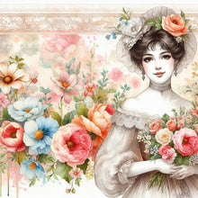 Load image into Gallery viewer, Diamond Painting - Full Round - lady of flowers and plants (40*40CM)