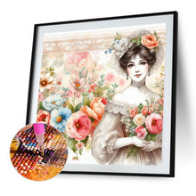 Load image into Gallery viewer, Diamond Painting - Full Round - lady of flowers and plants (40*40CM)