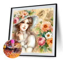 Load image into Gallery viewer, Diamond Painting - Full Round - lady of flowers and plants (40*40CM)