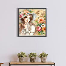 Load image into Gallery viewer, Diamond Painting - Full Round - lady of flowers and plants (40*40CM)