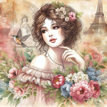 Load image into Gallery viewer, Diamond Painting - Full Round - lady of flowers and plants (40*40CM)