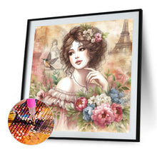 Load image into Gallery viewer, Diamond Painting - Full Round - lady of flowers and plants (40*40CM)