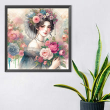 Load image into Gallery viewer, Diamond Painting - Full Round - lady of flowers and plants (40*40CM)