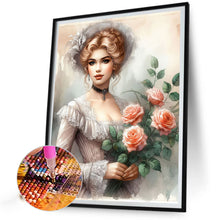 Load image into Gallery viewer, Diamond Painting - Full Round - lady of flowers and plants (40*50CM)