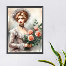 Load image into Gallery viewer, Diamond Painting - Full Round - lady of flowers and plants (40*50CM)