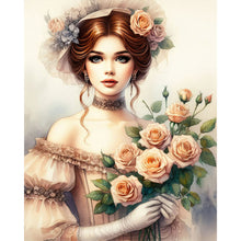 Load image into Gallery viewer, Diamond Painting - Full Round - lady of flowers and plants (40*50CM)