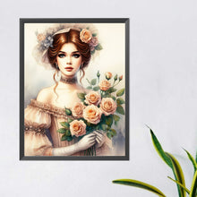 Load image into Gallery viewer, Diamond Painting - Full Round - lady of flowers and plants (40*50CM)