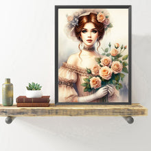 Load image into Gallery viewer, Diamond Painting - Full Round - lady of flowers and plants (40*50CM)