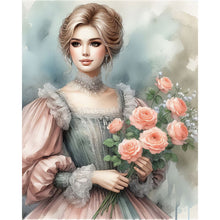 Load image into Gallery viewer, Diamond Painting - Full Round - lady of flowers and plants (40*50CM)