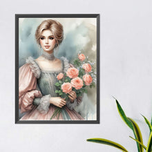 Load image into Gallery viewer, Diamond Painting - Full Round - lady of flowers and plants (40*50CM)