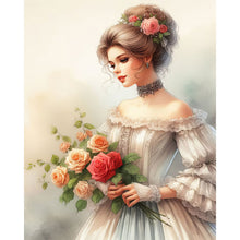 Load image into Gallery viewer, Diamond Painting - Full Round - lady of flowers and plants (40*50CM)