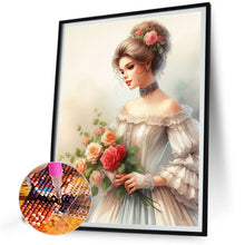 Load image into Gallery viewer, Diamond Painting - Full Round - lady of flowers and plants (40*50CM)