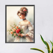 Load image into Gallery viewer, Diamond Painting - Full Round - lady of flowers and plants (40*50CM)