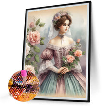 Load image into Gallery viewer, Diamond Painting - Full Round - lady of flowers and plants (40*50CM)