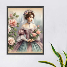 Load image into Gallery viewer, Diamond Painting - Full Round - lady of flowers and plants (40*50CM)