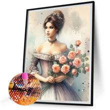 Load image into Gallery viewer, Diamond Painting - Full Round - lady of flowers and plants (40*50CM)