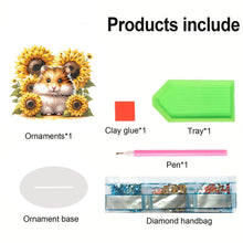 Load image into Gallery viewer, Acrylic Cat Hamster Diamond Painting Desktop Decorations Home Bedroom Decoration