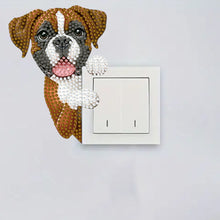 Load image into Gallery viewer, 4Pcs Acrylic Cute Animals Wall Sticker Diamond Switch Sticker for Bathroom Decor