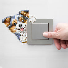 Load image into Gallery viewer, 4Pcs Acrylic Cute Animals Wall Sticker Diamond Switch Sticker for Bathroom Decor