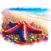 Load image into Gallery viewer, AB Diamond Painting - Full Round - summer ocean starfish (50*40CM)
