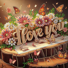 Load image into Gallery viewer, Diamond Painting - Partial Special Shaped - iloveyou calligraphy and painting (30*30CM)