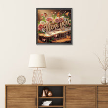 Load image into Gallery viewer, Diamond Painting - Partial Special Shaped - iloveyou calligraphy and painting (30*30CM)
