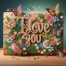 Load image into Gallery viewer, Diamond Painting - Partial Special Shaped - iloveyou calligraphy and painting (30*30CM)