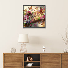 Load image into Gallery viewer, Diamond Painting - Partial Special Shaped - iloveyou calligraphy and painting (30*30CM)