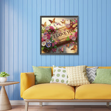 Load image into Gallery viewer, Diamond Painting - Partial Special Shaped - iloveyou calligraphy and painting (30*30CM)