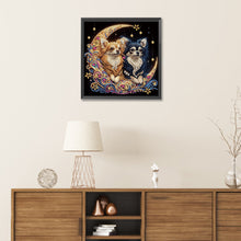 Load image into Gallery viewer, Diamond Painting - Partial Special Shaped - Moonlight Chihuahua (30*30CM)