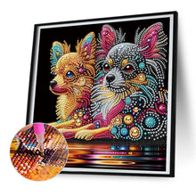 Load image into Gallery viewer, Diamond Painting - Partial Special Shaped - Moonlight Chihuahua (30*30CM)