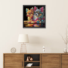 Load image into Gallery viewer, Diamond Painting - Partial Special Shaped - Moonlight Chihuahua (30*30CM)