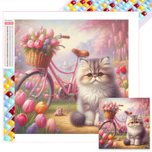 Load image into Gallery viewer, Diamond Painting - Full Square - tulip cat cat (30*30CM)