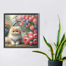 Load image into Gallery viewer, Diamond Painting - Full Square - tulip cat cat (30*30CM)