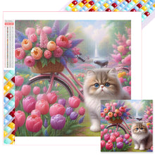 Load image into Gallery viewer, Diamond Painting - Full Square - tulip cat cat (30*30CM)