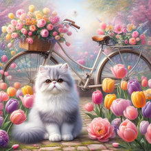 Load image into Gallery viewer, Diamond Painting - Full Square - tulip cat cat (30*30CM)