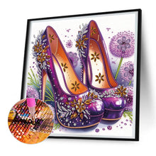 Load image into Gallery viewer, Diamond Painting - Partial Special Shaped - flower high heels (30*30CM)