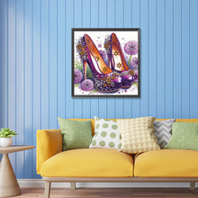 Load image into Gallery viewer, Diamond Painting - Partial Special Shaped - flower high heels (30*30CM)