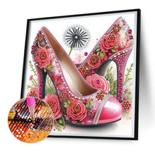 Load image into Gallery viewer, Diamond Painting - Partial Special Shaped - flower high heels (30*30CM)