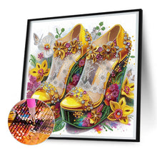 Load image into Gallery viewer, Diamond Painting - Partial Special Shaped - flower high heels (30*30CM)