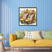 Load image into Gallery viewer, Diamond Painting - Partial Special Shaped - flower high heels (30*30CM)