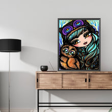 Load image into Gallery viewer, Diamond Painting - Full Square - owl girl (40*50CM)