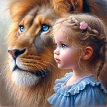 Load image into Gallery viewer, Diamond Painting - Full Round - Lion child (30*30CM)