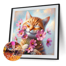 Load image into Gallery viewer, Diamond Painting - Full Round - Flower cat (30*30CM)