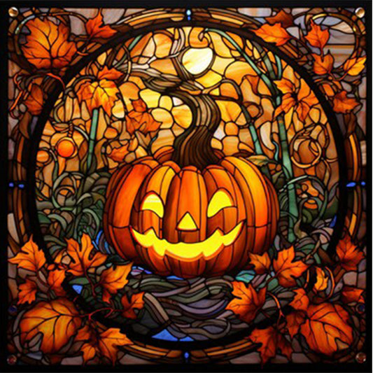AB Diamond Painting - Full Round - pumpkin glass art (40*40CM)
