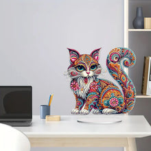 Load image into Gallery viewer, Double Sided Special Shape Cat Desktop Diamond Art Kits for Home Office Decor