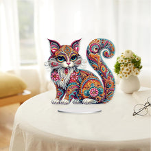 Load image into Gallery viewer, Double Sided Special Shape Cat Desktop Diamond Art Kits for Home Office Decor